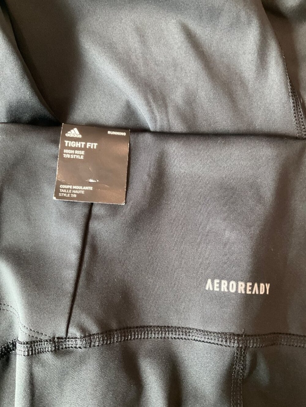 Adidas size Small Aeroready Designed to Move HR 3-Stripe 7/8 Sport tight NEW - Picture 4 of 4